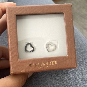 Brand new Silver Coach earrings